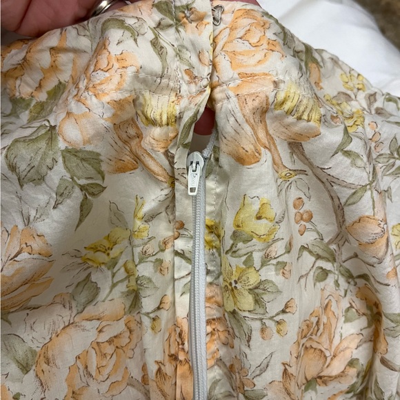 Vintage Homemade Cottagecore Floral Puff Sleeve Sweetheart Neck Tea Length Dress - Picture 7 of 7